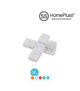 Conector en forma de "+" para tira LED m