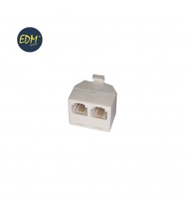 ADAPTADOR TELEFONO SALIDA DOBLE 4 VIAS 