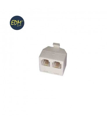 ADAPTADOR TELEFONO SALIDA DOBLE 4 VIAS 