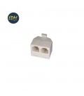 ADAPTADOR TELEFONO SALIDA DOBLE 4 VIAS 