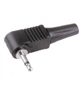 Jack macho acodado estéreo de 3.5 mm.