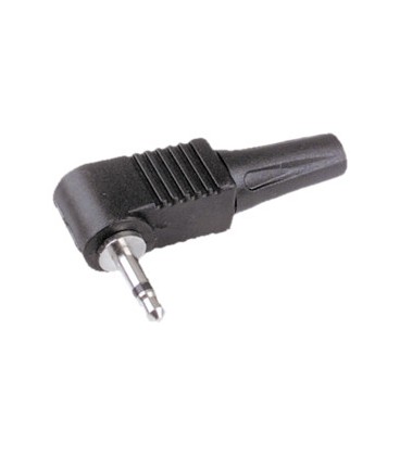 Jack macho acodado estéreo de 3.5 mm.