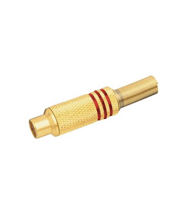 Hembra coaxial RCA metálico (largo).
