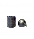 PORT. CLIP ROSCADO E27 NEGRO + CAPUCHON