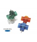 CLAVIJA TRIPLE CON TT AZUL EN BLISTER