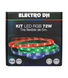 Kit tira de LED RGB flexible 5m. IP65.