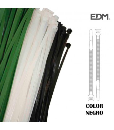 BRIDAS NEGRAS 200x4,8 mm(BOLSA 100 UNI)