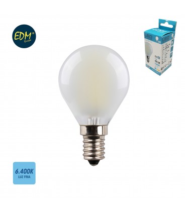 ESFERICA LED FILAM. MATE 4,5W E14 FRIA
