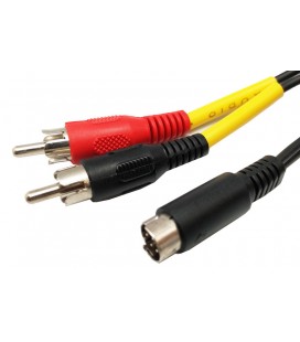 8P. MINI DIN S-VHS - 2RCA MA, 1.5m