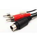 4P S-VHS MINIDIN MA - 2RCA MA, 1.5M