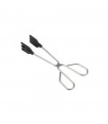 PINZAS 30CM CON PALA DE SILICONA INOX. 