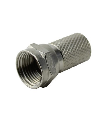 Conector F macho a torsión.