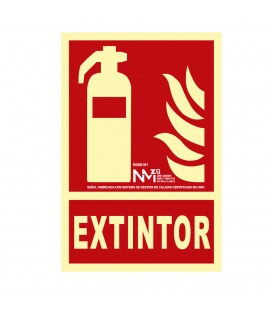 SEÑAL DE EXTINCIÓN "EXTINTOR" CLASE B (P