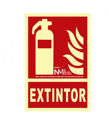 SEÑAL DE EXTINCIÓN "EXTINTOR" CLASE B (P