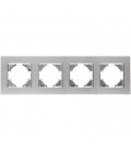 S-EMPOT.ALUMINIO PLATA MARCO 4ELEM.HORI
