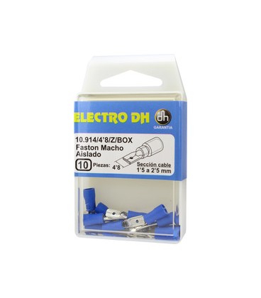 TERMINAL MACHO AISLADO AZUL 4.8MM