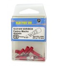 TERMINAL MACHO AISLADO ROJO 6.3MM