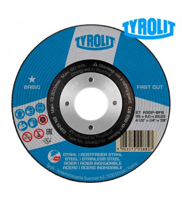 DISCO DE DESBASTE 27C 125x6x22,23 A30P-B
