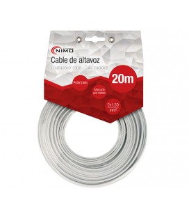2x1,5MM CABLE ALTAVOZ BLANCO 20METROS