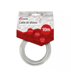2x1MM CABLE ALTAVOZ BLANCO 10METROS