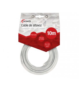2x1,5MM CABLE ALTAVOZ BLANCO 10METROS