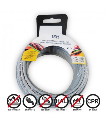 2,5MM CABLECILLO FLEXIBLE GRIS 15M