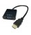 HDMI A Macho - VGA + Audio, 0,22m
