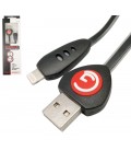 Lightning cable, Color Negro,con chip,1M