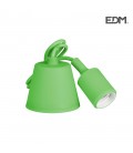 COLGANTE DE SILICONA E27 60W VERDE