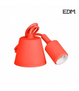 COLGANTE DE SILICONA E27 60W ROJO (98,4)