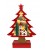 Arbol de Navidad rojo pequeño con luz