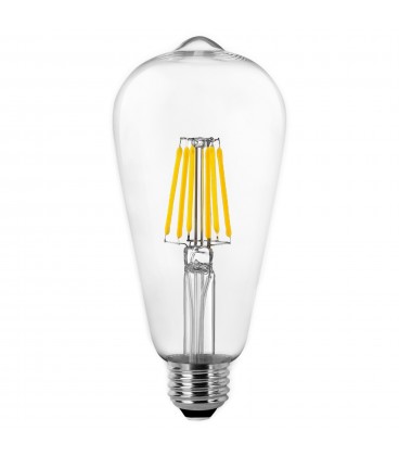 BOMBILLA LED FILAMENTO E27 PERA 8W FRIA