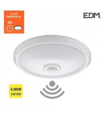 16W LN APLIQUE SUP. CON SENSOR L. EMER.