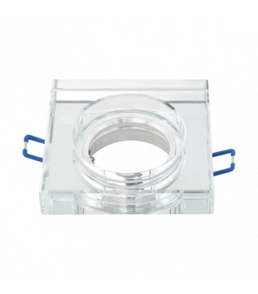 EMPOTRABLE CRISTAL 1XGU10 CUADRADO TRANS