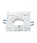 EMPOTRABLE CRISTAL 1XGU10 CUADRADO TRANS
