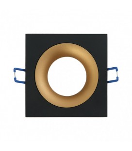 EMPOTRABLE 1XGU10 CUADRADO N/ORO