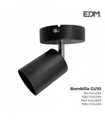 FOCO NEGRO 1 ELEMENTO GU10
