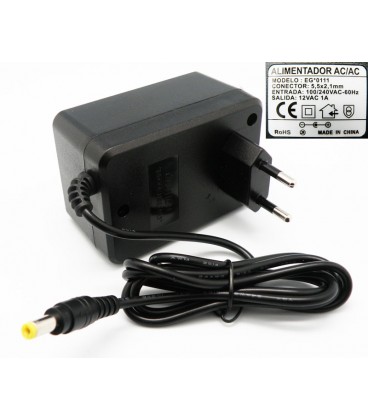 Alimentador Alterna AC/AC, 12V 1A