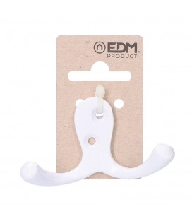 COLGADOR DOBLE ALUMINIO BLANCO
