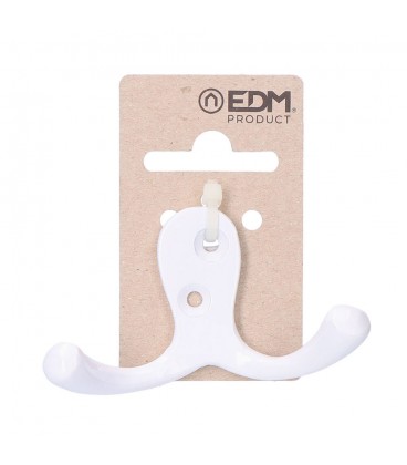 COLGADOR DOBLE ALUMINIO BLANCO