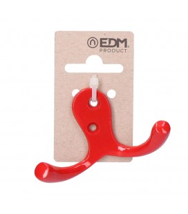 COLGADOR DOBLE ALUMINIO ROJO