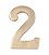 NUMERO 2 LATON PULIDO 10cm FIJACION INV