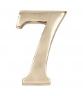 NUMERO 7 LATON PULIDO 10cm FIJACION INV