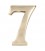 NUMERO 7 LATON PULIDO 10cm FIJACION INV
