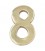 NUMERO 8 LATON PULIDO 10cm FIJACION INV