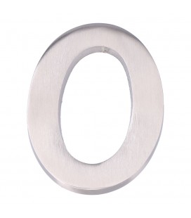NUMERO 0 NIQUEL MATE 10cm FIJACION INV
