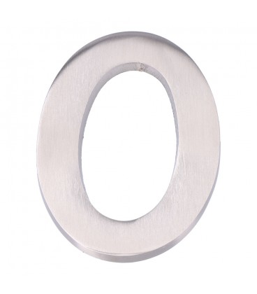 NUMERO 0 NIQUEL MATE 10cm FIJACION INV