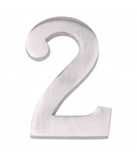 NUMERO 2 NIQUEL MATE 10cm FIJACION INV
