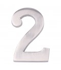 NUMERO 2 NIQUEL MATE 10cm FIJACION INV