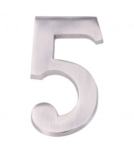 NUMERO 5 NIQUEL MATE 10cm FIJACION INV